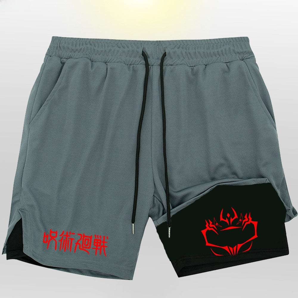 Mens Breathable Running Shorts with Phone Pocket