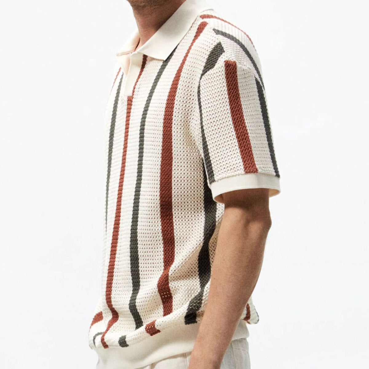Mens Breathable Slim Fit Polo Shirt