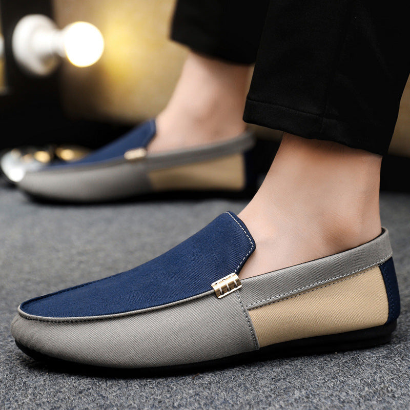 Mens Breathable Slip-On Canvas Shoes