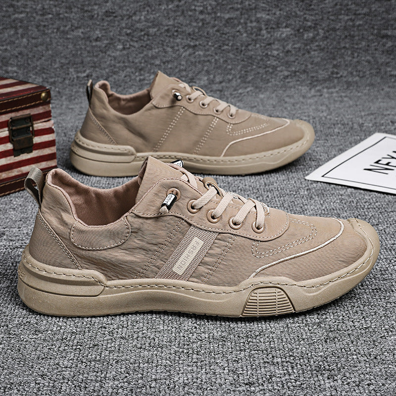 Mens Breathable Slip-On Canvas Sneakers