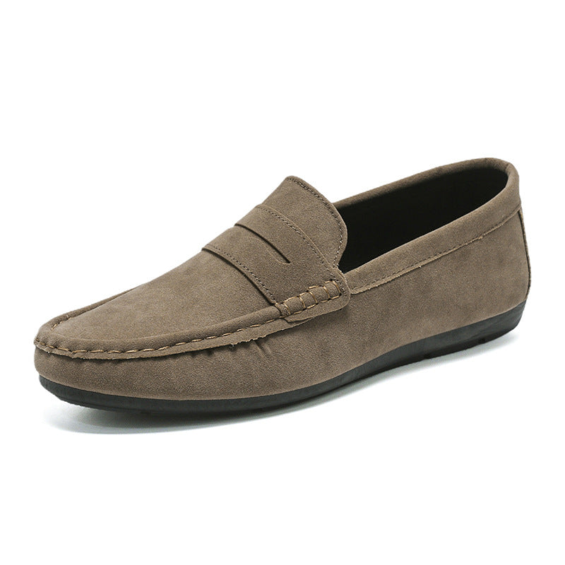 Mens British Style Suede Slip On Casual Shoes
