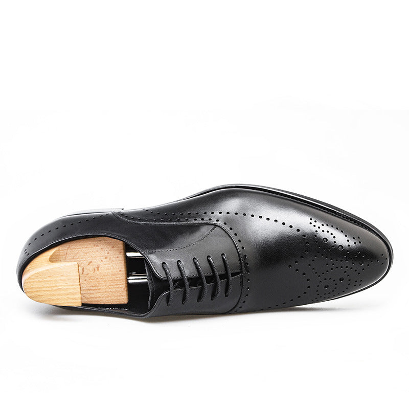 Mens Brogue Leather Shoes Casual Formal