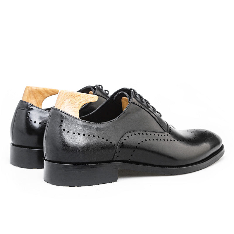 Mens Brogue Leather Shoes Casual Formal