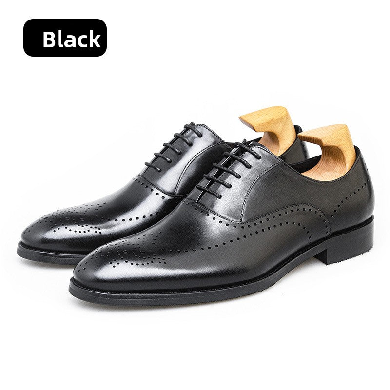 Mens Brogue Leather Shoes Casual Formal