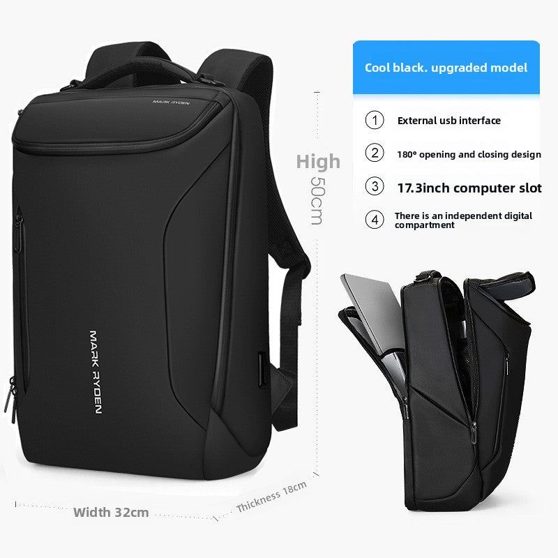 Mens Business Backpack Waterproof Travel Computer Bag