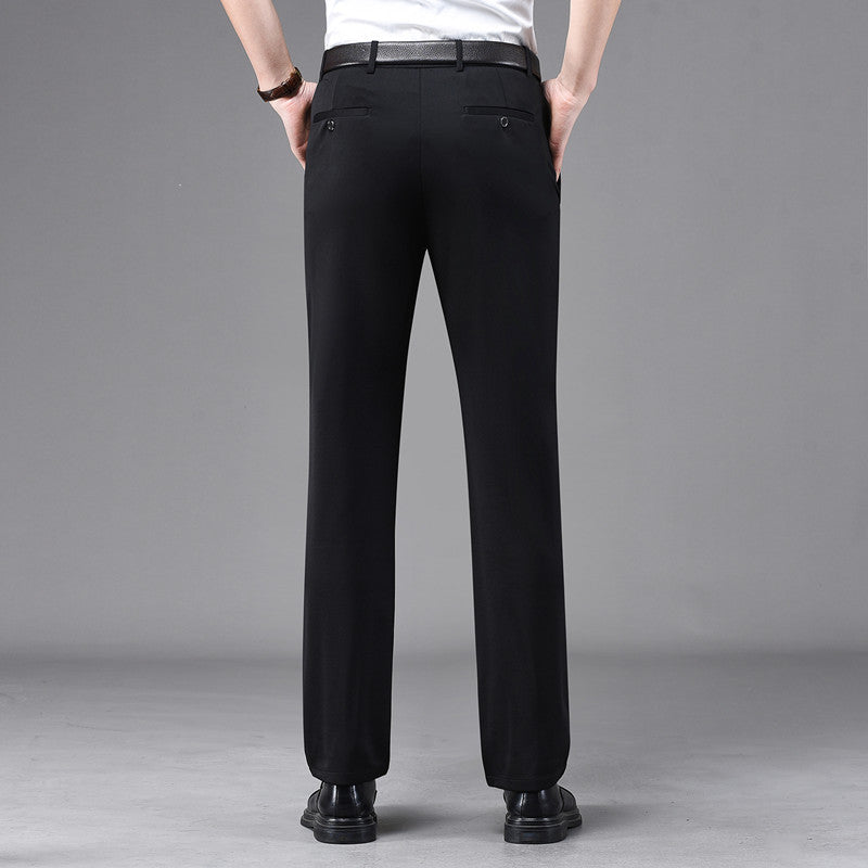 Mens Business Casual Straight Leg Trousers