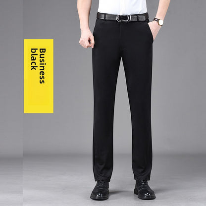 Mens Business Casual Straight Leg Trousers