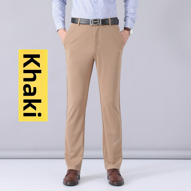 Mens Business Casual Straight Leg Trousers