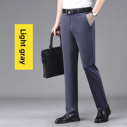Mens Business Casual Straight Leg Trousers