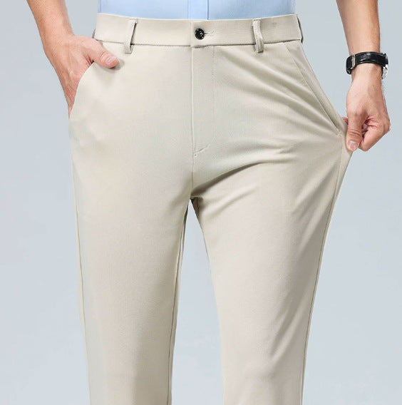 Mens Business Casual Straight Leg Trousers