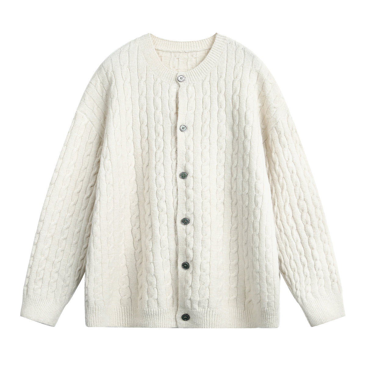 Mens Cable Knit Cardigan Sweater