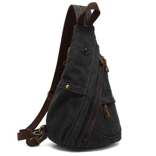 Mens Canvas Crossbody Chest Bag