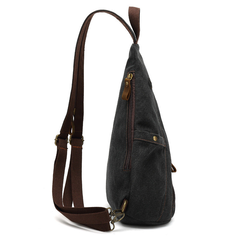 Mens Canvas Crossbody Chest Bag