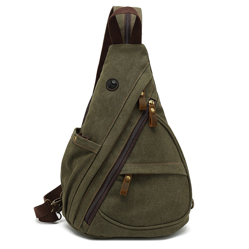 Mens Canvas Crossbody Chest Bag