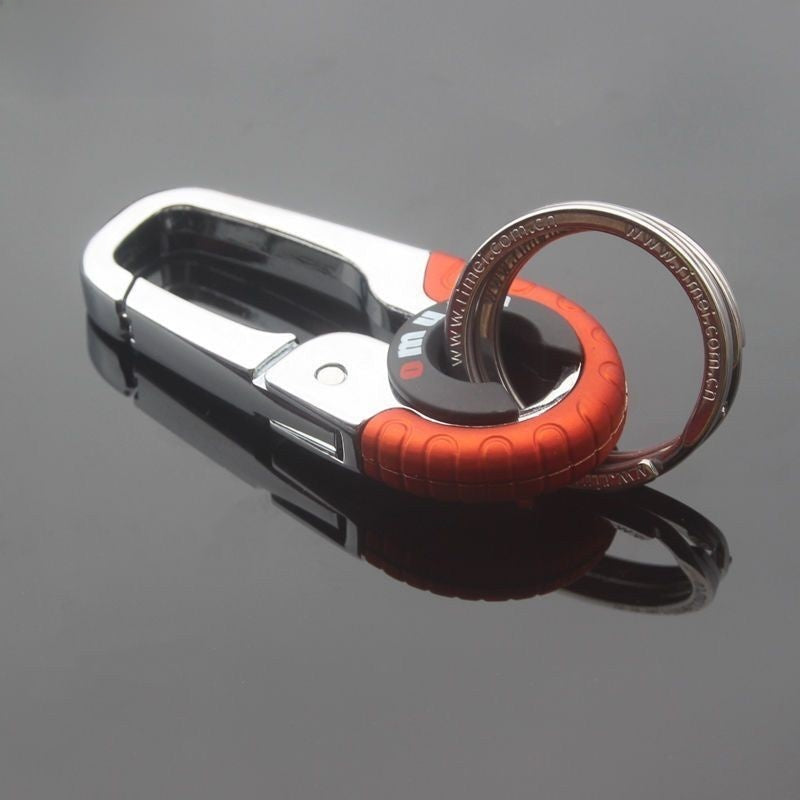 Mens Car Keychain with Double Ring