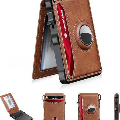 Mens Carbon Fiber Wallet with Airtag Slot