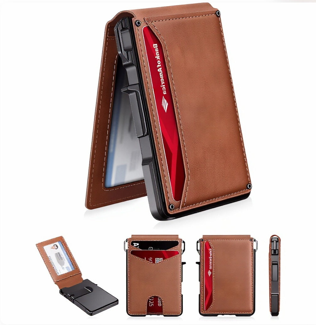 Mens Carbon Fiber Wallet with Airtag Slot