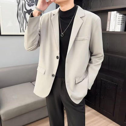 Mens Casual Blazer Lightweight Korean Style Jacket