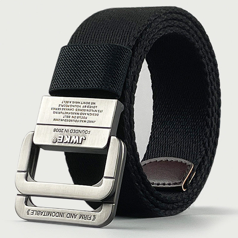 Mens Casual Canvas Belt with Adjustable Buckle