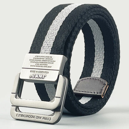Mens Casual Canvas Belt with Adjustable Buckle