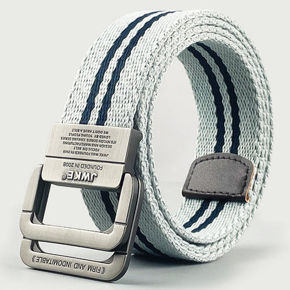 Mens Casual Canvas Belt with Adjustable Buckle
