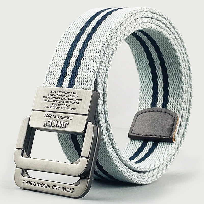 Mens Casual Canvas Belt with Adjustable Buckle
