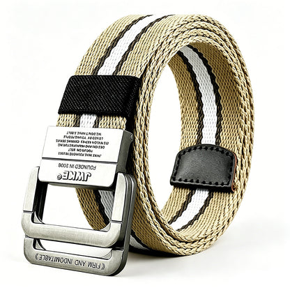 Mens Casual Canvas Belt with Adjustable Buckle
