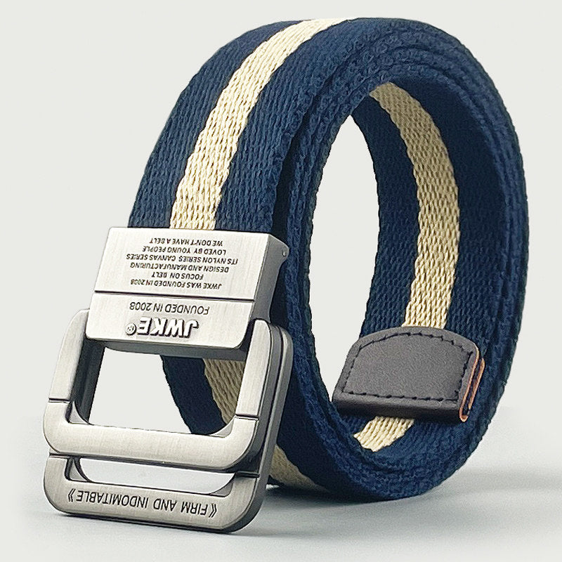 Mens Casual Canvas Belt with Adjustable Buckle