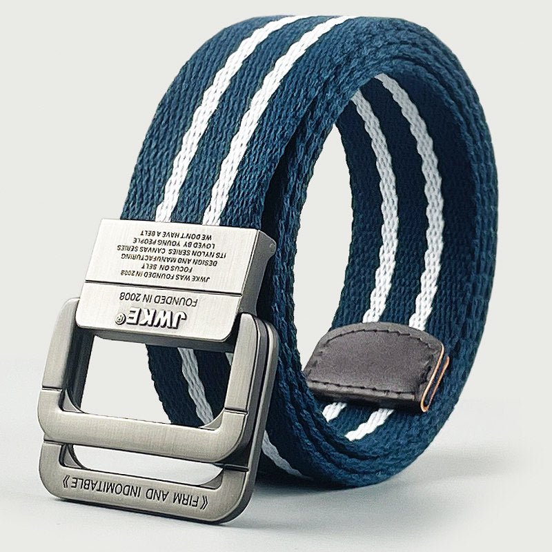 Mens Casual Canvas Belt with Adjustable Buckle