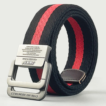 Mens Casual Canvas Belt with Adjustable Buckle
