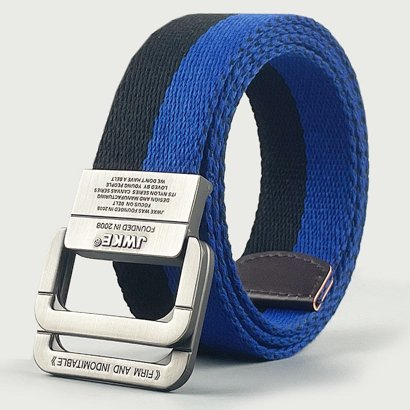 Mens Casual Canvas Belt with Adjustable Buckle