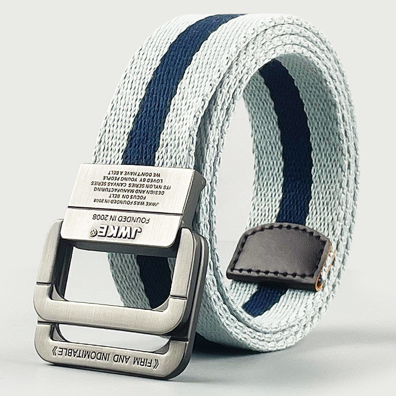 Mens Casual Canvas Belt with Adjustable Buckle