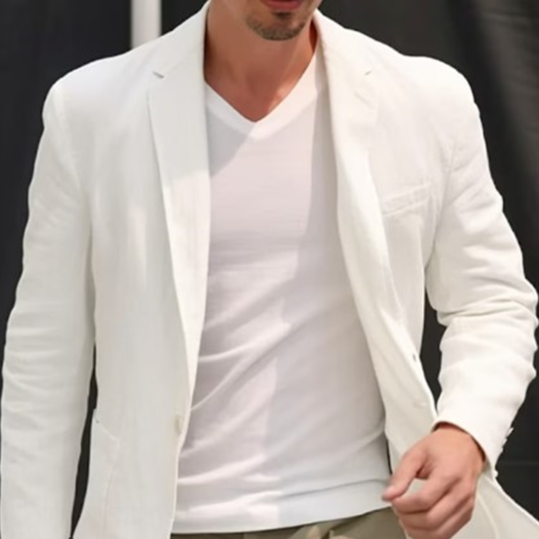 Mens Casual Cotton Linen Jacket