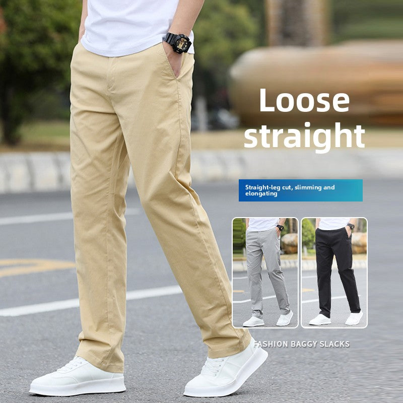 Mens Casual Cotton Stretch Pants
