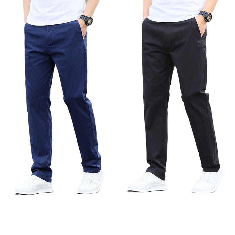 Mens Casual Cotton Stretch Pants