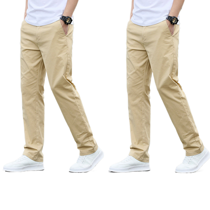 Mens Casual Cotton Stretch Pants