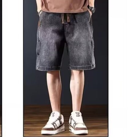 Mens Casual Denim Cargo Shorts