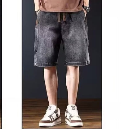 Mens Casual Denim Cargo Shorts