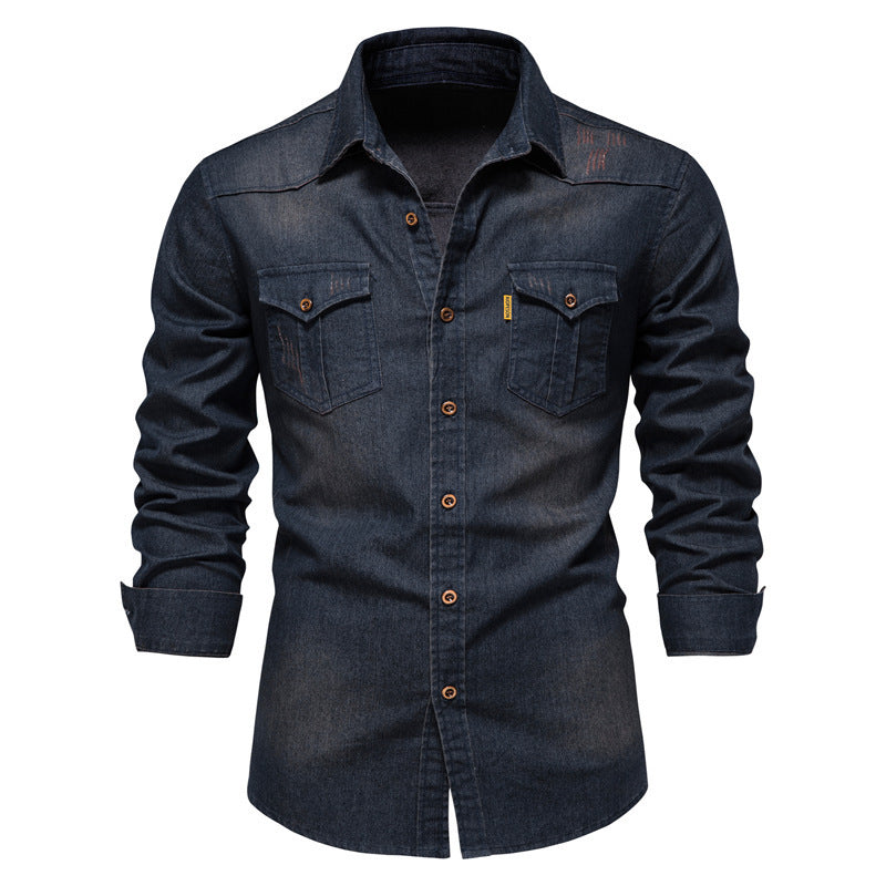 Mens Casual Denim Shirt