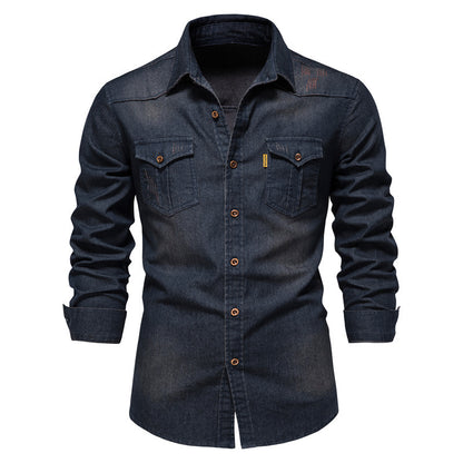Mens Casual Denim Shirt