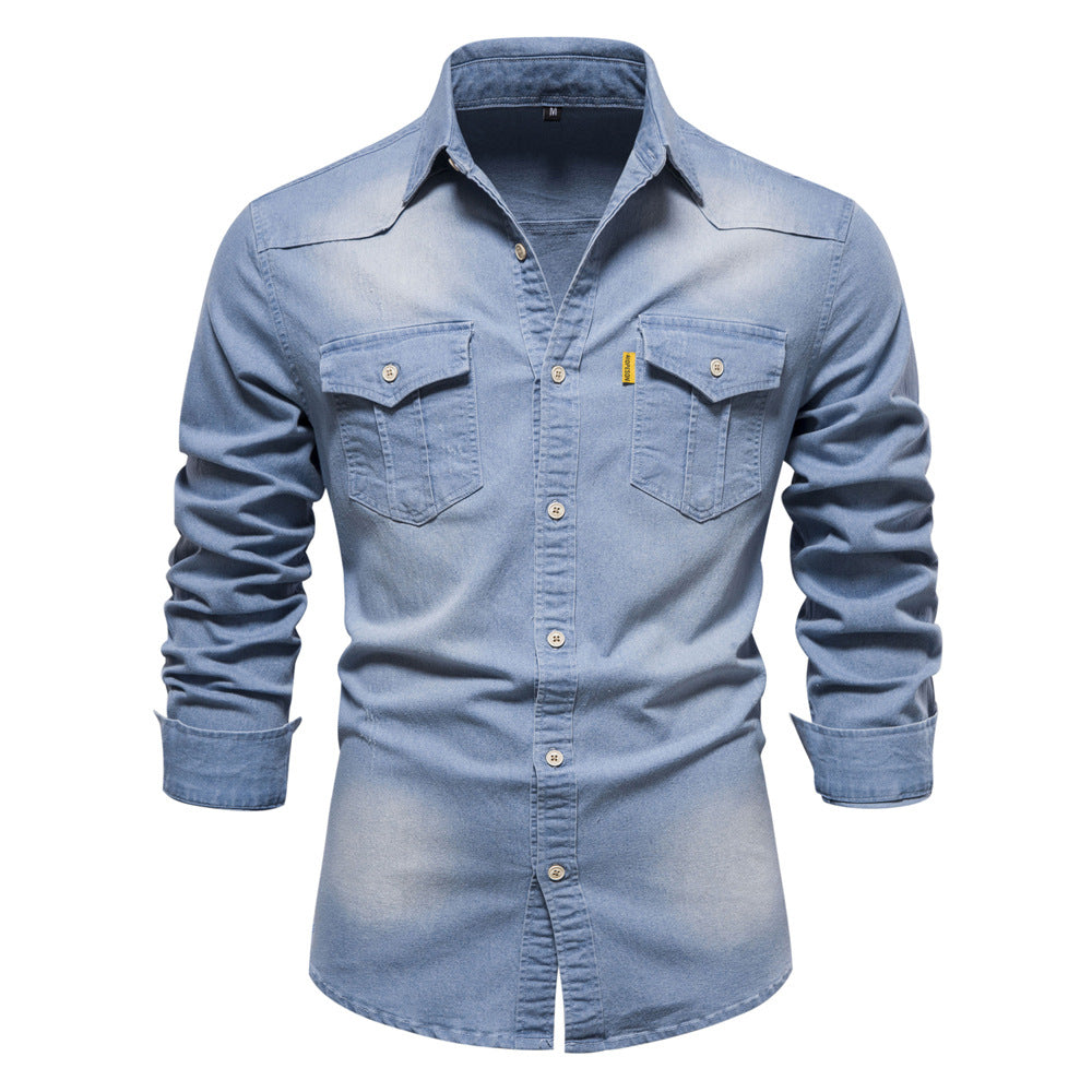 Mens Casual Denim Shirt