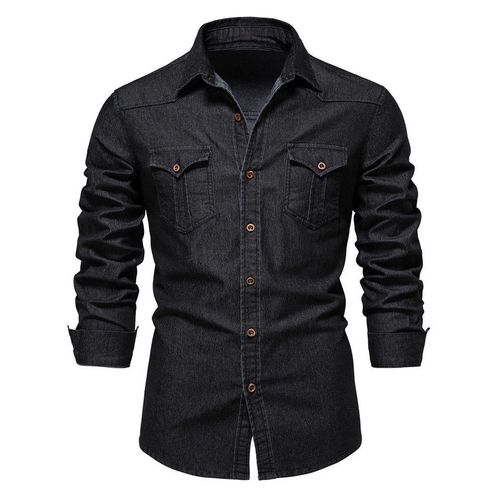 Mens Casual Denim Shirt