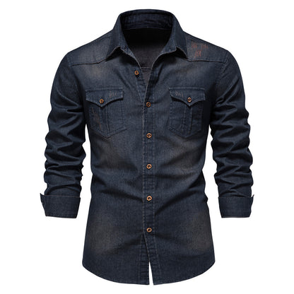 Mens Casual Denim Shirt