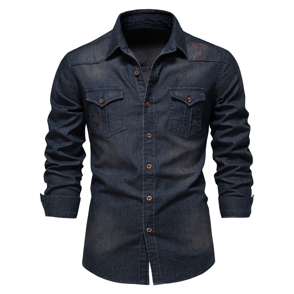 Mens Casual Denim Shirt
