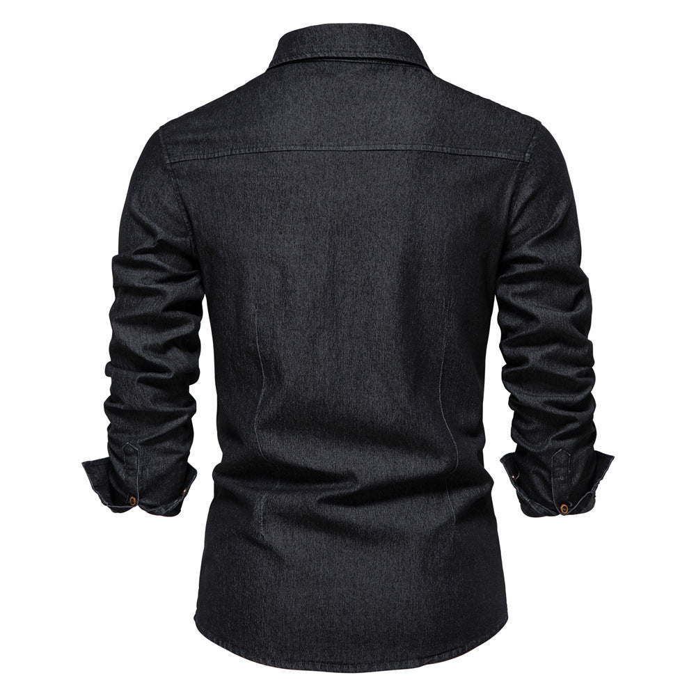 Mens Casual Denim Shirt
