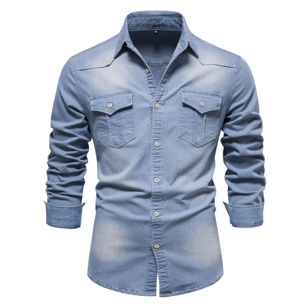 Mens Casual Denim Shirt