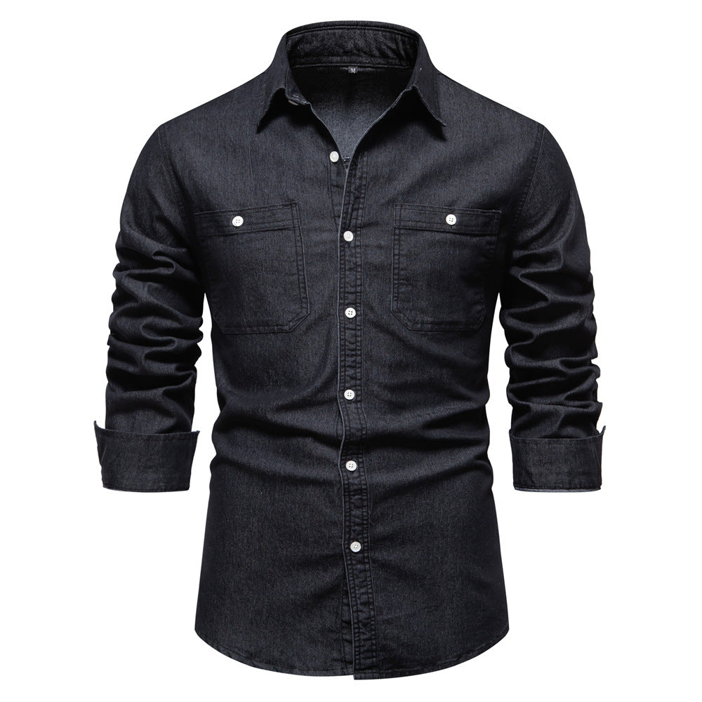 Mens Casual Denim Shirt
