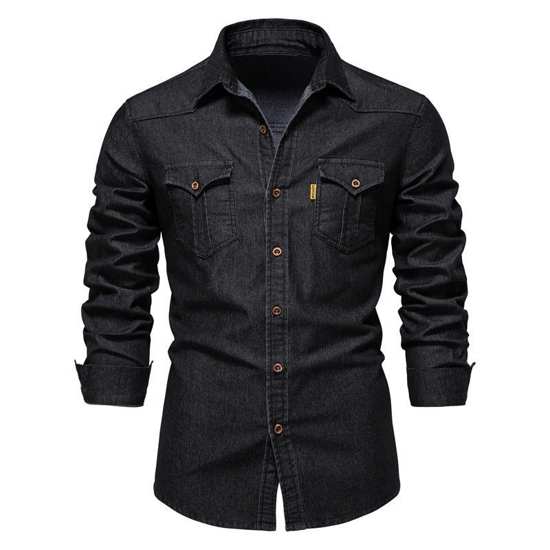 Mens Casual Denim Shirt