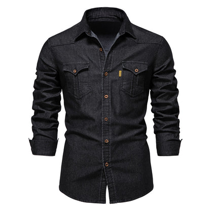 Mens Casual Denim Shirt