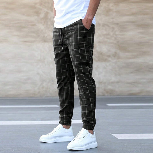 Mens Casual Drawstring Trousers
